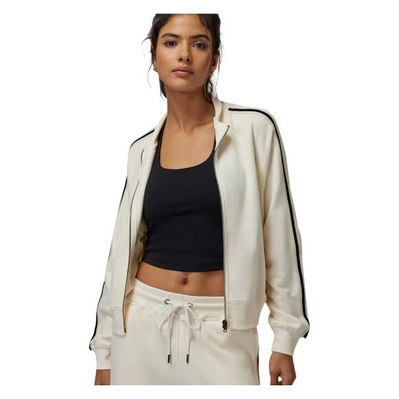 Spiritual Gangster Ruby Bomber Full Zip Jacket Off White M Medium New with Flaw - Picture 1 of 9